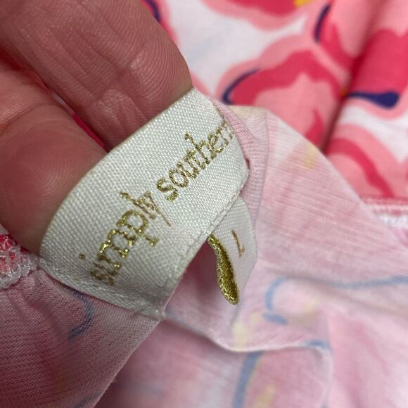 Simply Southern Floral 3/4 Sleeve Fringe Dress Size Large - Picture 6 of 8